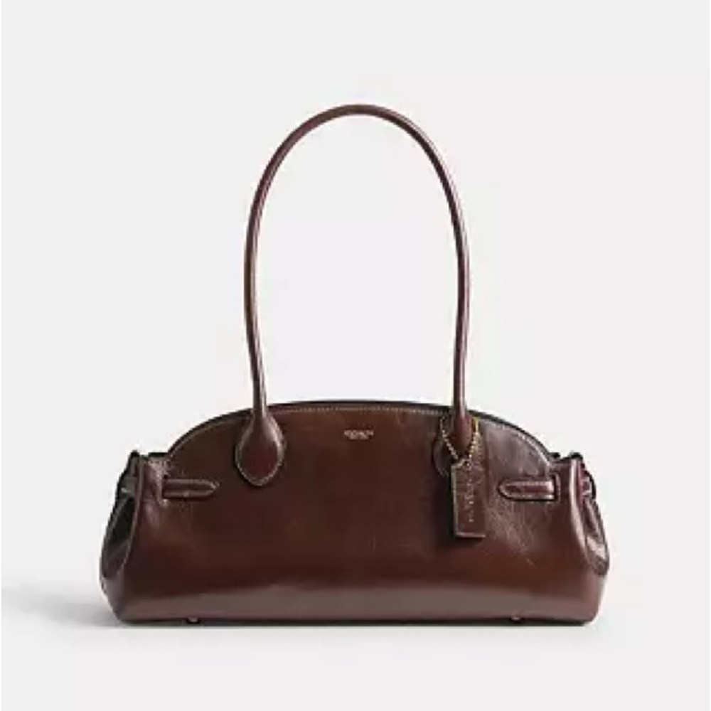 Coach Dark Brown Leather Shoulder Bag